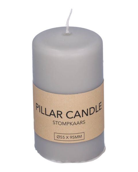 Excellent Houseware Pillar Candle Grey 55 x 95 mm Excellent Houseware Pillar Candle Grey 55 x 95 mm