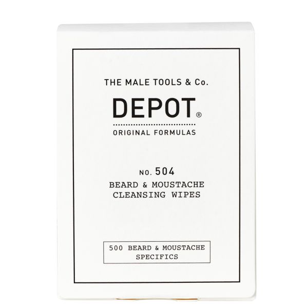 Depot No. 504 Beard & Moustache Cleansing Wipes