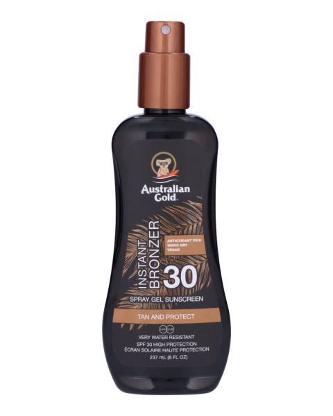 Australian Gold Instant Bronzer Spray Gel Sunscreen SPF 30 Australian Gold Instant Bronzer Spray Gel Sunscreen SPF 30