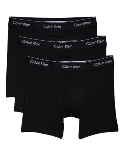 Calvin Klein Extra-Soft Cotton Stretch Boxer Brief 3-Pak Sort Str. M