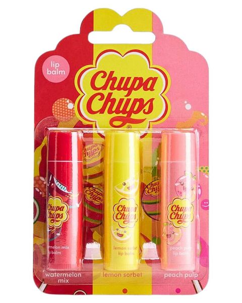 Chupa Chups Lip Balm Set (Watermelon Mix, Peach Pulp & Lemon Sorbet) Chupa Chups Lip Balm Set (Watermelon Mix, Peach Pulp & Lemon Sorbet)