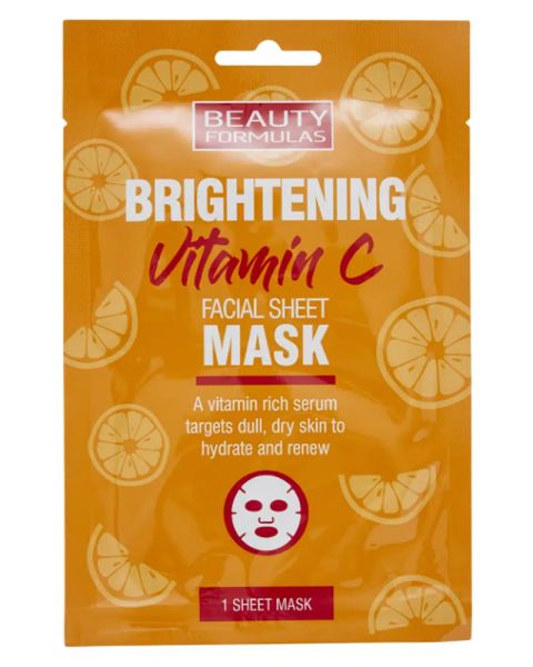 Beauty Formulas Brightening Vitamin C Facial Sheet Mask Beauty Formulas Brightening Vitamin C Facial Sheet Mask