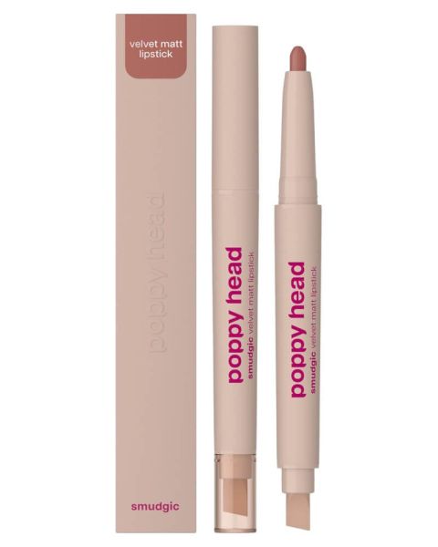 Poppy Head Smudgic Velvet Matte Lipstick Crayon 03 Dusky Allure Poppy Head Smudgic Velvet Matte Lipstick Crayon 03 Dusky Allure