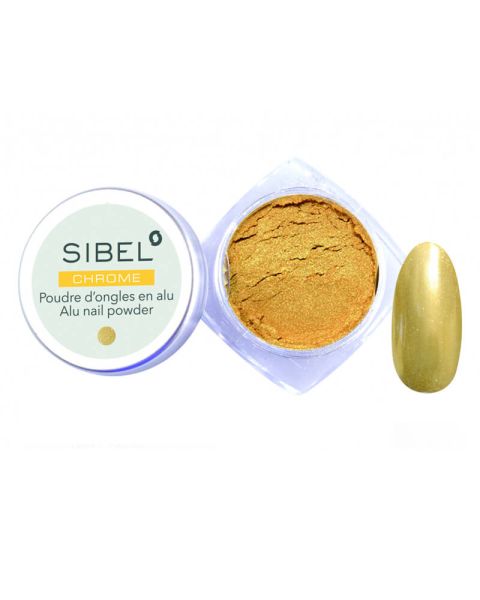 Sibel Chrome Alu Nail Powder Gold Ref.6109040 Sibel Chrome Alu Nail Powder Gold Ref.6109040