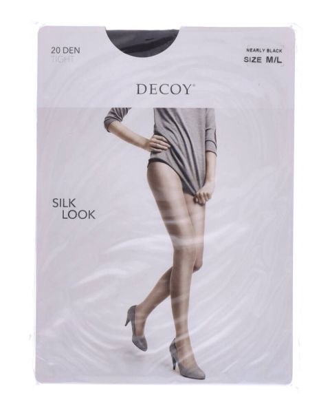 Decoy Silk Look (20 Den) Nearly Black M/L