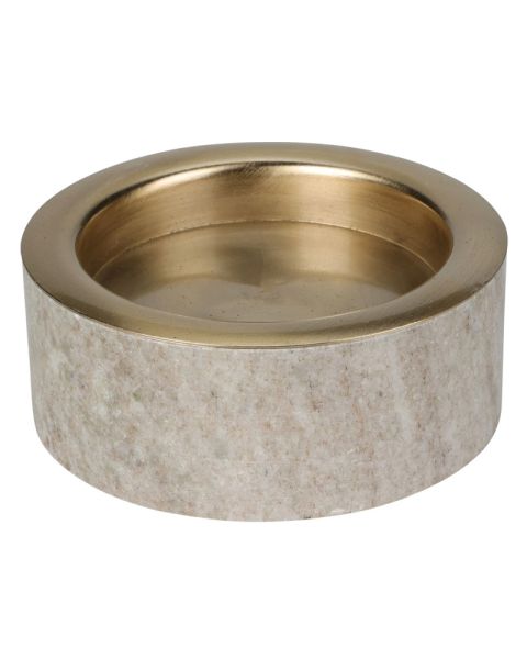 Excellent Houseware Marble Candle Holder Sand 10 x 4 cm Excellent Houseware Marble Candle Holder Sand 10 x 4 cm
