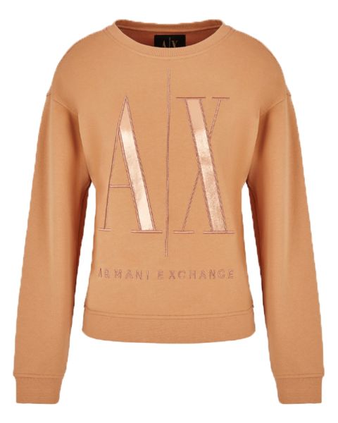 Armani Exchange Woman Sweatshirt Whisky Str. L Armani Exchange Woman Sweatshirt Whisky Str. L