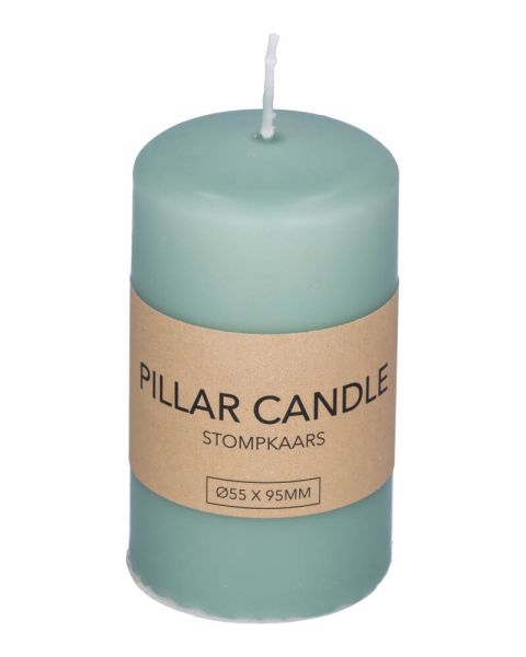 Excellent Houseware Pillar Candle Green 55 x 95 mm