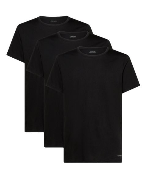 Calvin Klein Classic Fit Crew Neck T-shirt 3-Pack Sort Str. S