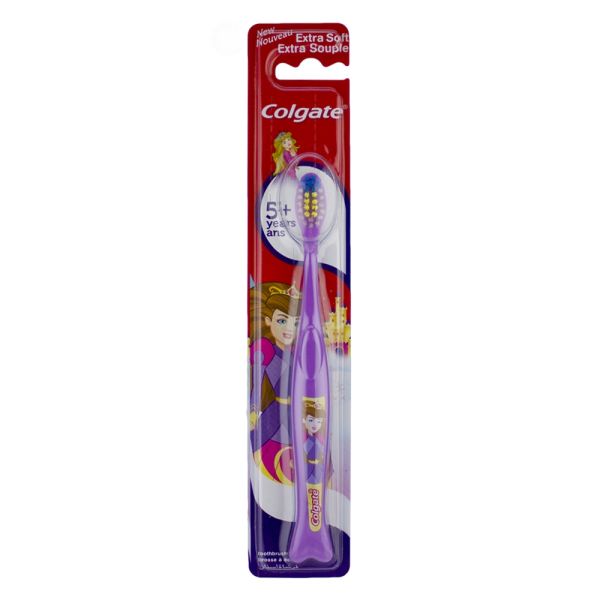 Colgate Tandbørste Børn 5+ år - Extra Blød - Lilla Prinsesse Colgate Tandbørste Børn 5+ år - Extra Blød - Lilla Prinsesse