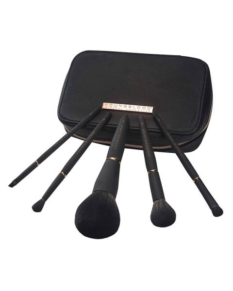 Youngblood Jet Set 5 Pcs Makeup Brush Kit
