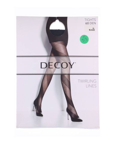 Decoy Twirling Lines Tights (60 Den) Black XL Decoy Twirling Lines Tights (60 Den) Black XL