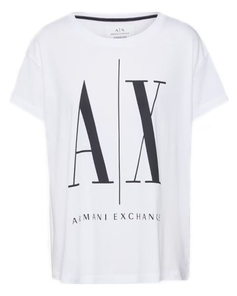 Armani Exchange Icon Period Kvinne T-Shirt Hvit XL