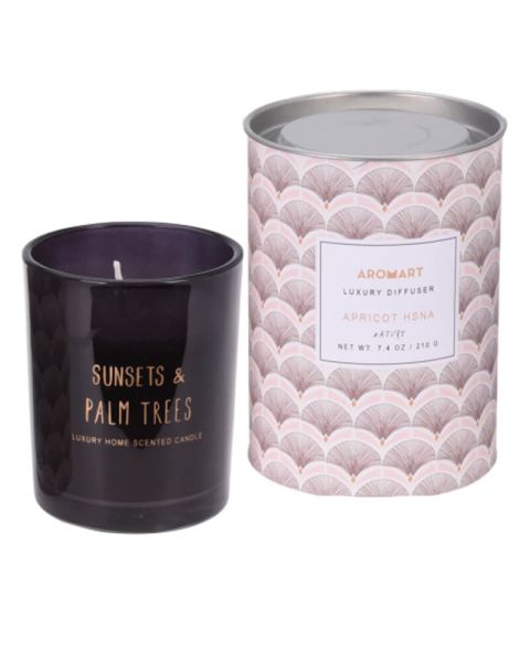 Excellent Houseware Candle In Glass Black Rose