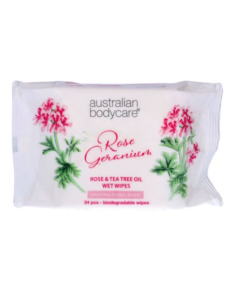 Australian Bodycare Rose & Tea Tree Oil Wet Wipes