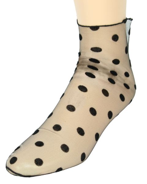 Everneed Cerise Stockings - Mûre - Nylon Ankel Socks Dots Everneed Cerise Stockings - Mûre - Nylon Ankel Socks Dots