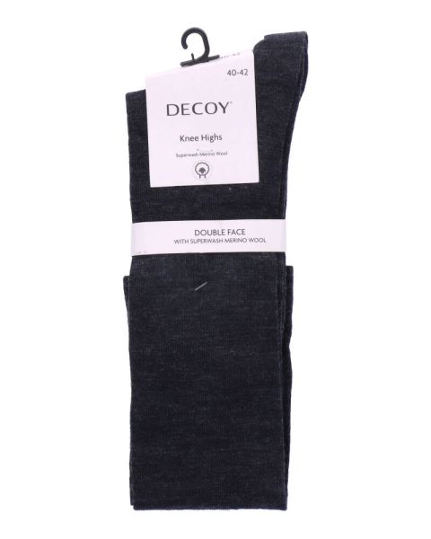 Decoy Knee Highs SuperWash Merino Wool Double Face Grey 40-42 Decoy Knee Highs SuperWash Merino Wool Double Face Grey 40-42