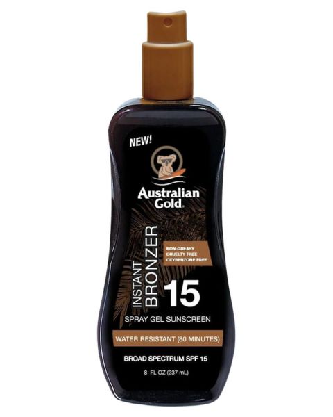 Australian Gold SPF 15 Bronzer Travel Size Tanning Gel Spray