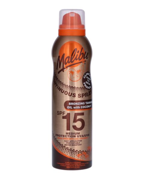 Malibu Bronzing Oil with Coconut Spray SPF 15 Malibu Bronzing Oil with Coconut Spray SPF 15