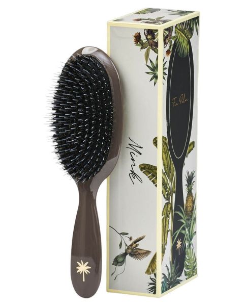 Fan Palm Boar & Nylon Brush — Mink