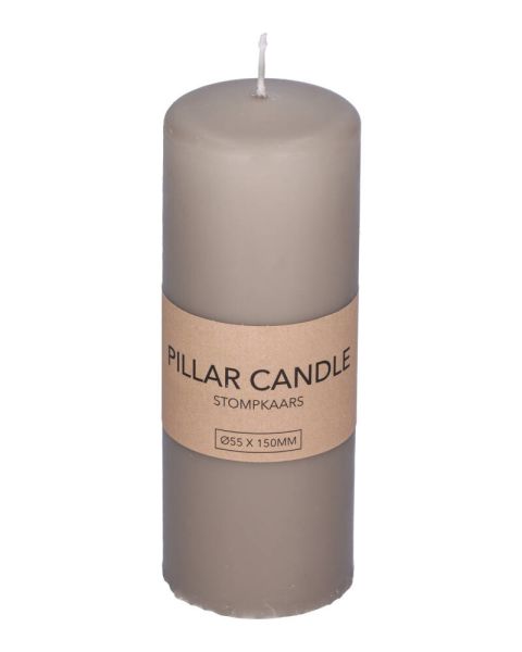 Excellent Houseware Pillar Candle Light Grey 55 x 150 mm Excellent Houseware Pillar Candle Light Grey 55 x 150 mm