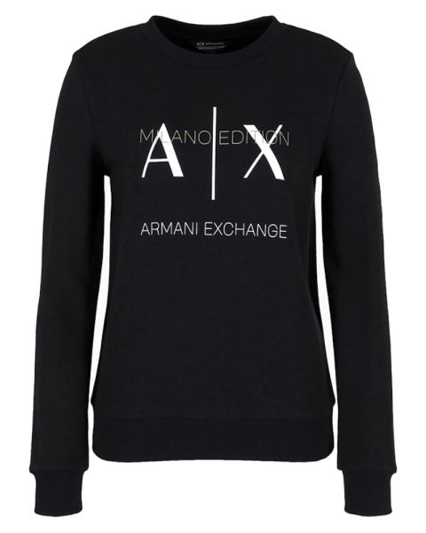 Armani Exchange Woman Sweatshirt Black S Armani Exchange Woman Sweatshirt Black S