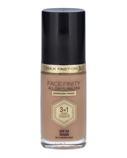 Max Factor Face Finity All Day Flawless 3-in-1 Foundation - W70 Warm Sand Max Factor Face Finity All Day Flawless 3-in-1 Foundation - W70 Warm Sand