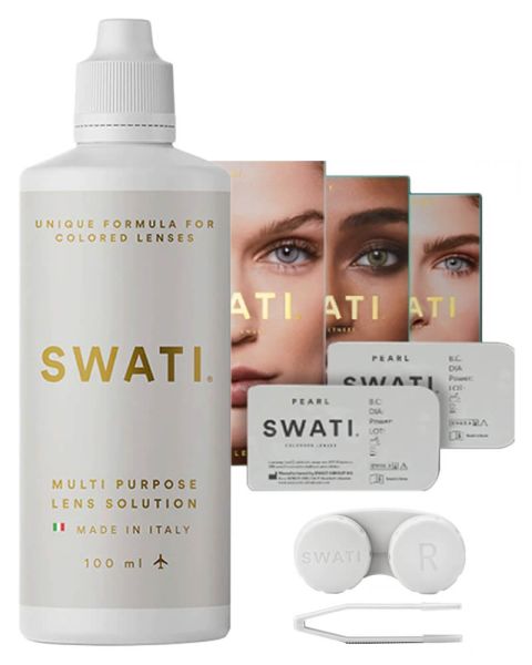SWATI Cosmetics 1-month Lenses + Lens Case & Tweezer + Lens Fluid SWATI Cosmetics 1-month Lenses + Lens Case & Tweezer + Lens Fluid