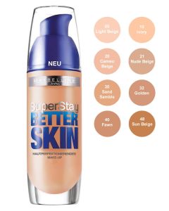 Maybelline SuperStay Better Skin, Flawless Finish Foundation - 10 Ivory 30 ml