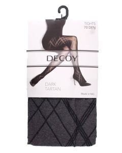 Decoy Tights Dark Tartan Black 70 Den S/M