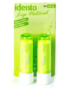 Idento Lip Naturel, Aloe Vera 2pak (Grøn) 