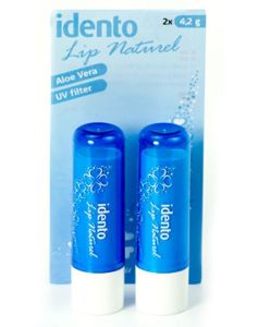 Idento Lip Naturel, Aloe Vera 2pak (Lys blå) 