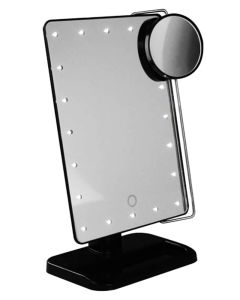 Gillian Jones Hollywood Table LED Light Mirror X5 Black