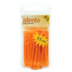 Idento Floss and Stick 2 in 1 - 55 stk - Orange 