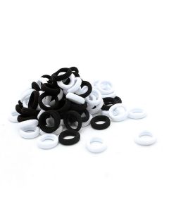 Eleganza Hair Elastics Sort og Hvid