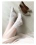 Everneed Cerise Stockings - Papaye Blanc 