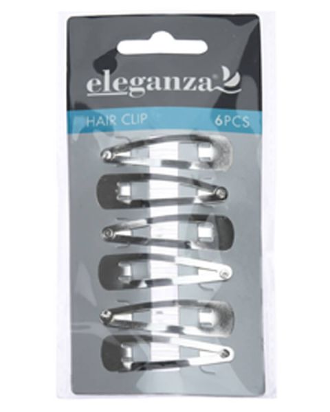 Eleganza Hair Clip Silver 4.7cm