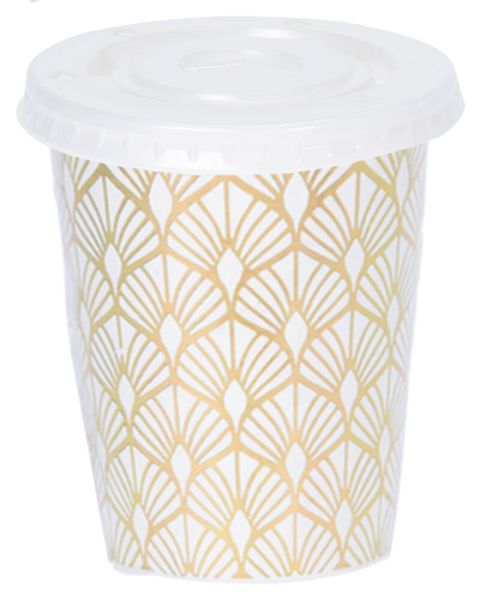 Party Collection Cardboard Cup Gold Peacock