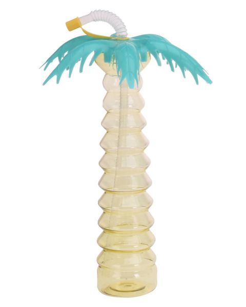 Excellent Houseware Drinking Bottle Palm Tree Yellow