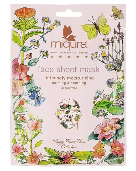 Miqura Happy Flower Power Collection Face Sheet Mask (U)