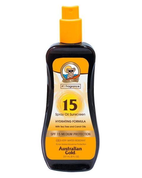 Australian Gold SprayOil Sunscreen Carrot Oil Formula SPF 15