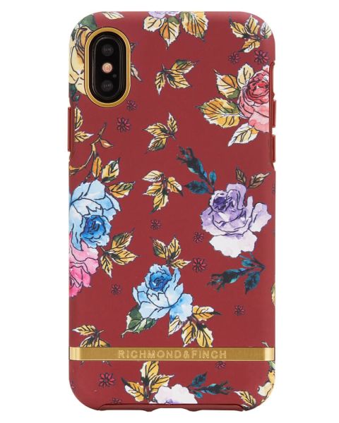Richmond And Finch Red Floral iPhone X/Xs Cover (U)