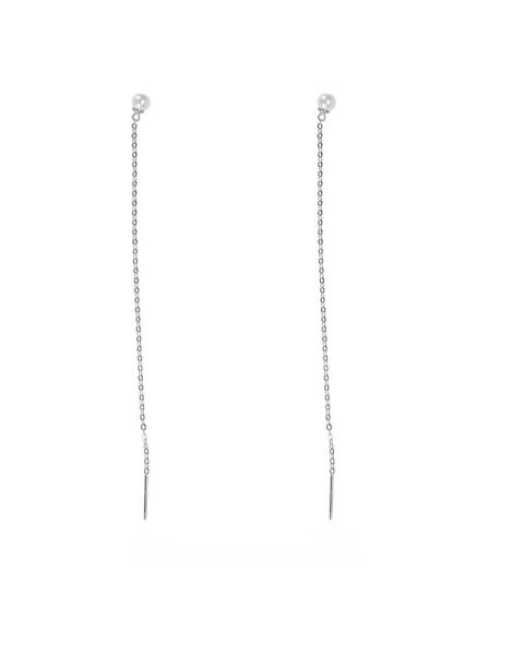 Everneed Elvira Silver Earrings with a small pearl
