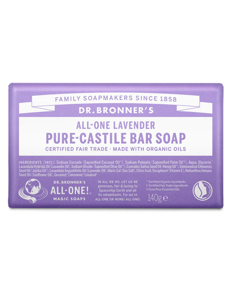 Dr. Bronner's Pure-Castile Bar Soap Lavender 140 g