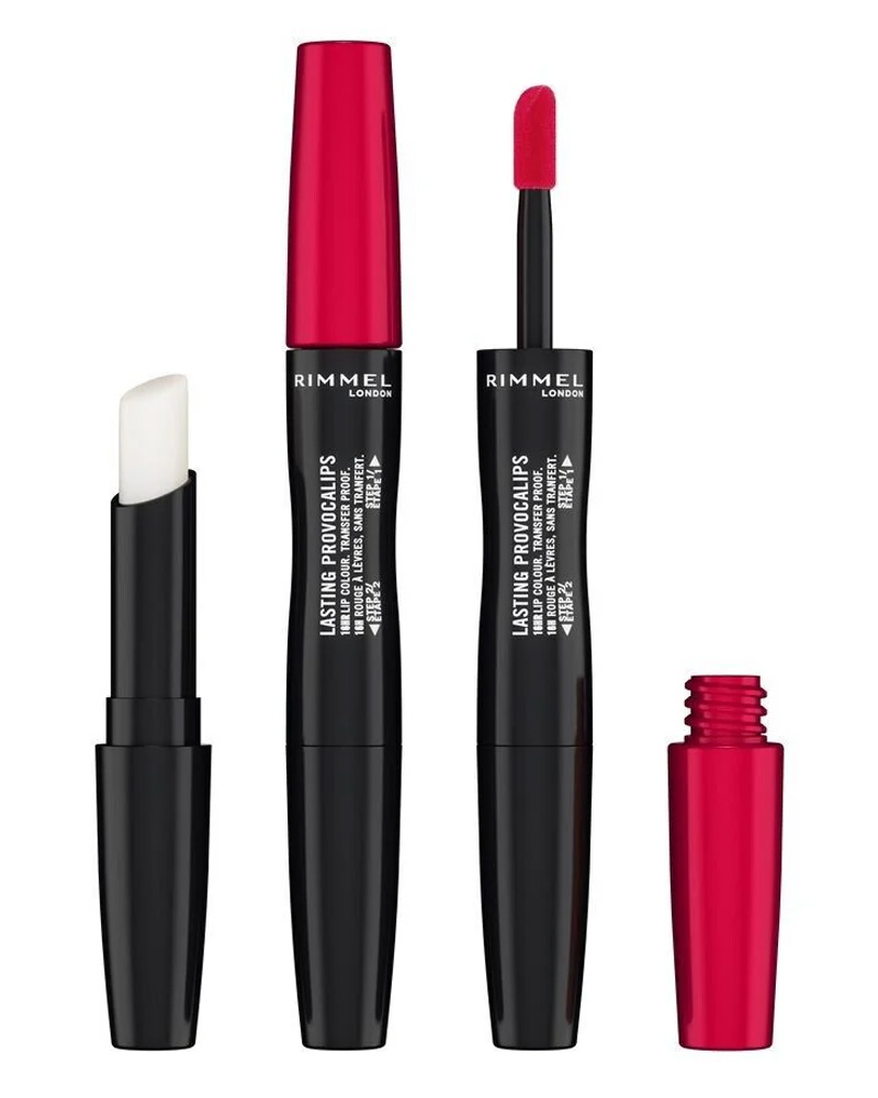 Rimmel London Lasting Provocalips Lip Colour 2-In-1 500 Kiss The Town Red
