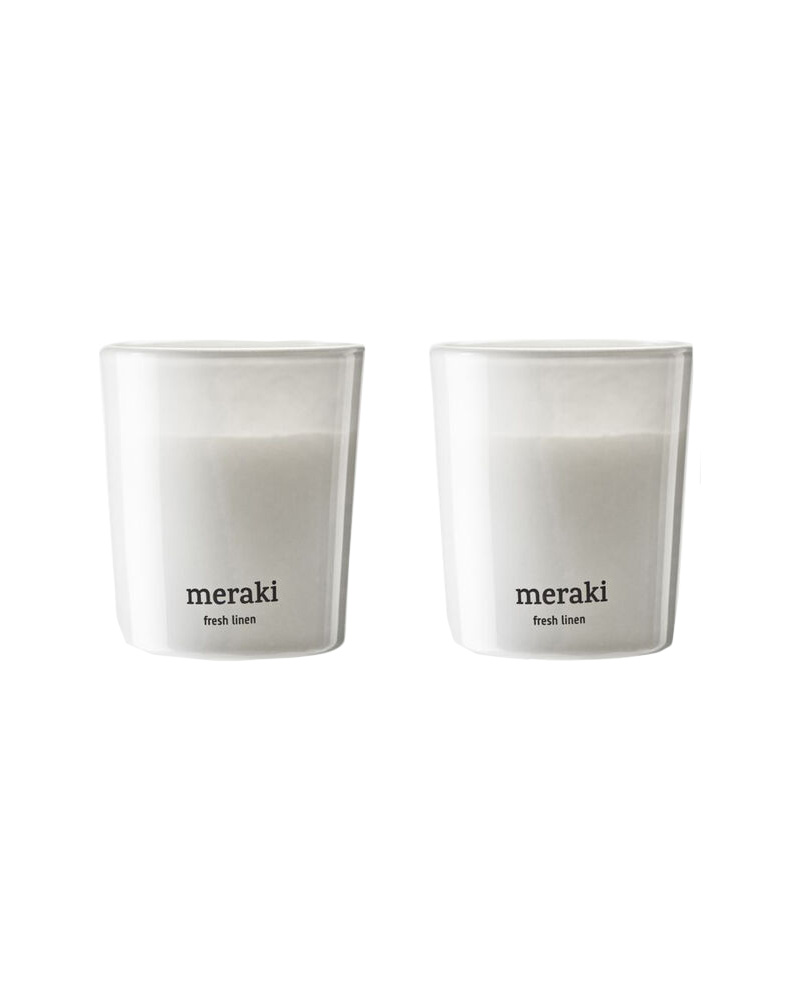 Meraki Scented Candles Fresh Linen 60 g 2 stk.