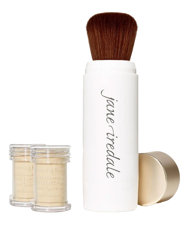 jane iredale Amazing Base Refillable Brush Bisque 2x Refills
