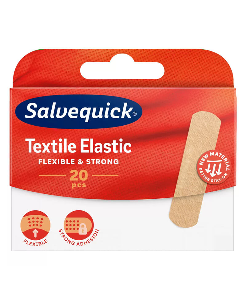 Salvequick Textile Elastic Band Aid 20 stk.