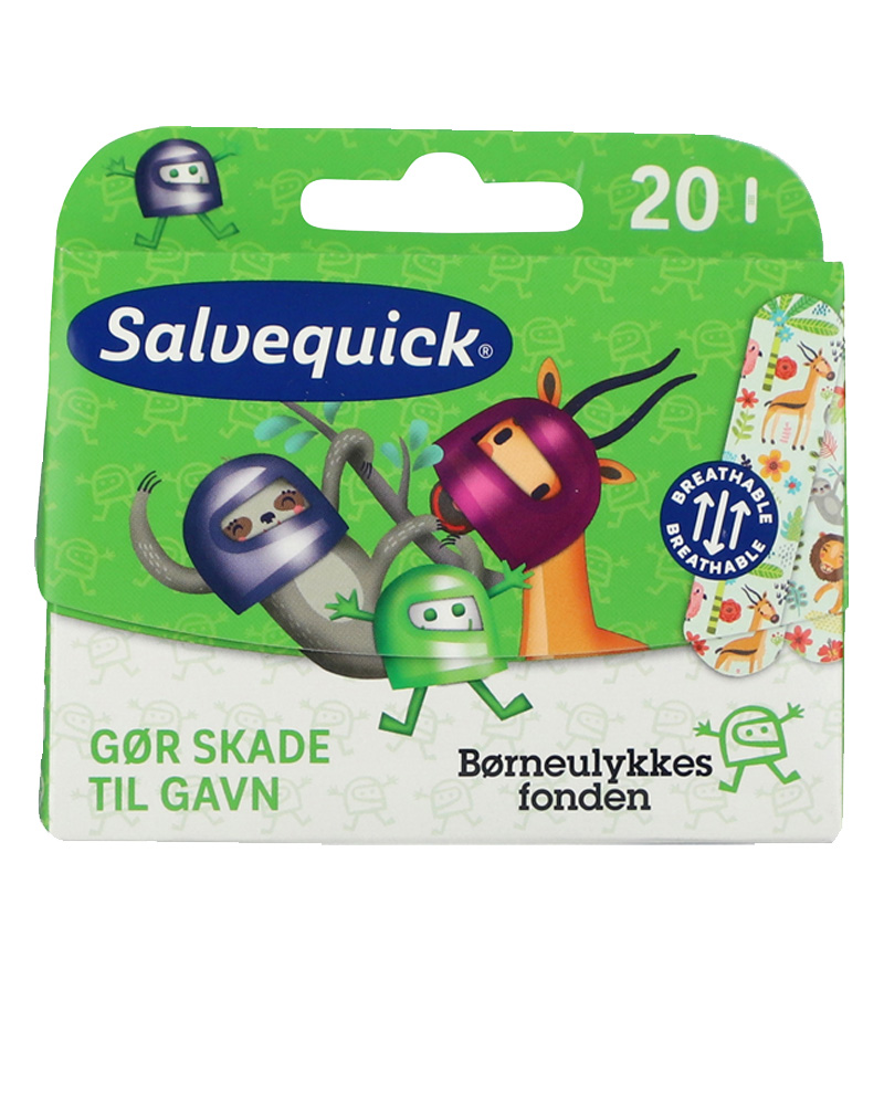 Salvequick Vandafvisende Børneplaster Børneulykkesfonden   20 stk.