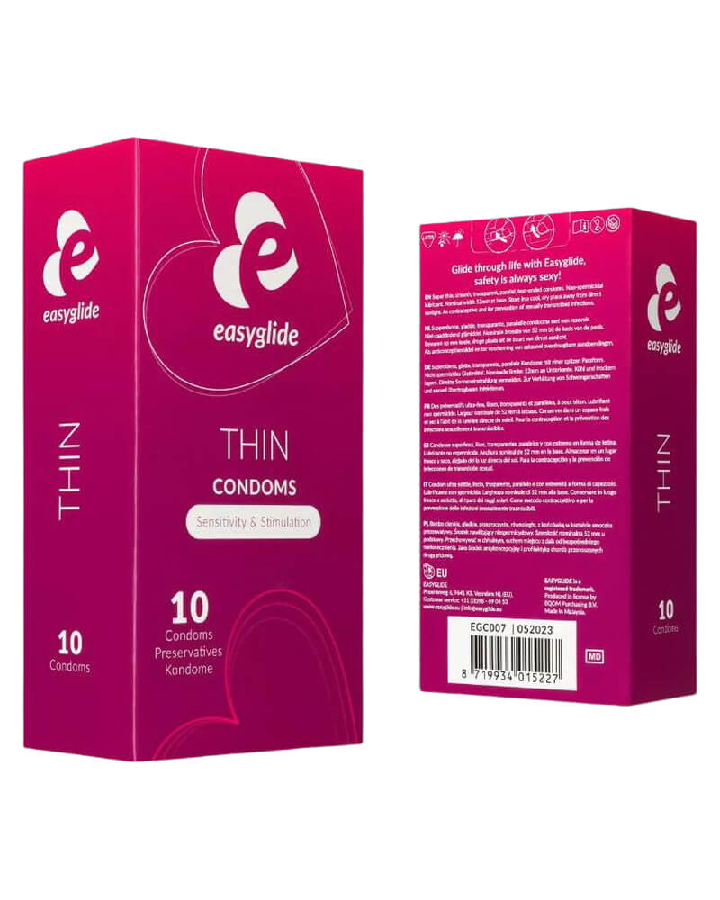 Easyglide Thin Condoms Sensitivity og Stimulation 10 pcs 10 stk.